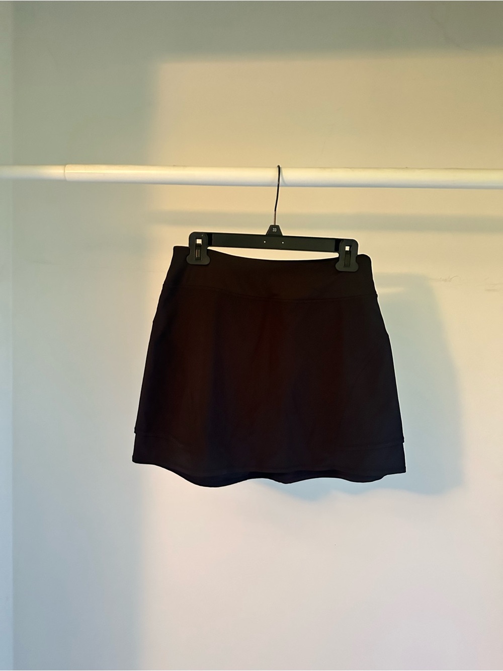 Women's Black Athletic Skirt with Built-In Shorts